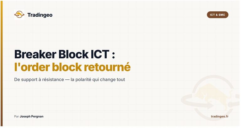 Breaker block ICT — order block retourné haussier et baissier — Tradingeo