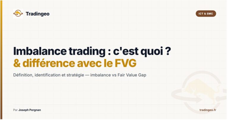 Imbalance trading définition identification FVG différence ICT SMC — Tradingeo