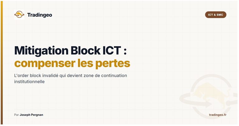 Mitigation block ICT — order block invalidé haussier et baissier — Tradingeo