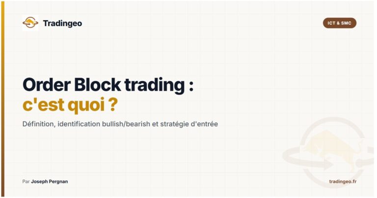 Order block trading — définition bullish bearish identification ICT SMC — Tradingeo