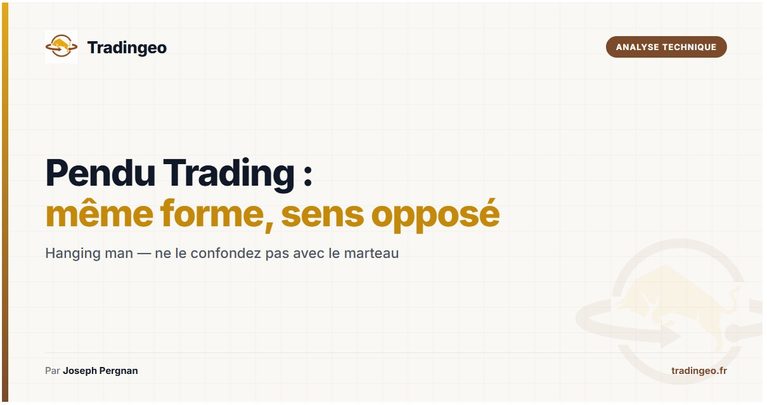 Pendu trading — bougie hanging man chandelier japonais de retournement — Tradingeo