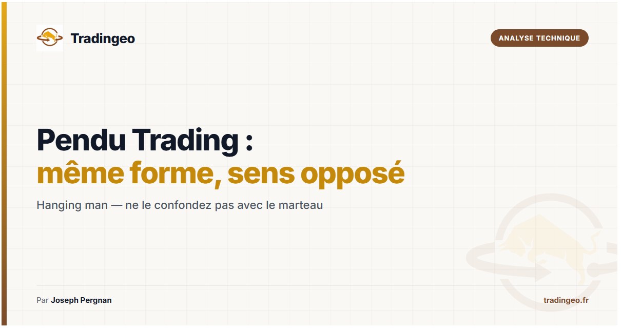 Pendu trading — bougie hanging man chandelier japonais de retournement — Tradingeo