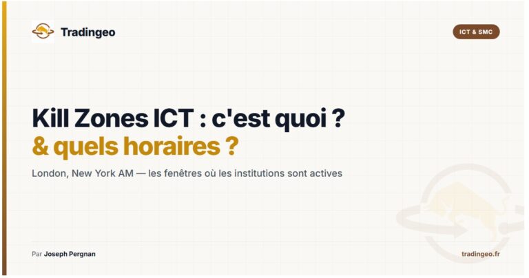 Kill zones ICT SMC horaires heure française London New York session trading