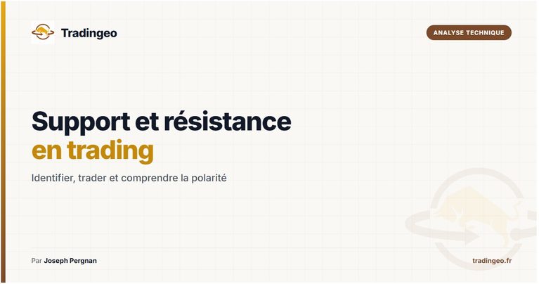 Support et résistance trading — définition identification stratégies ICT SMC — Tradingeo