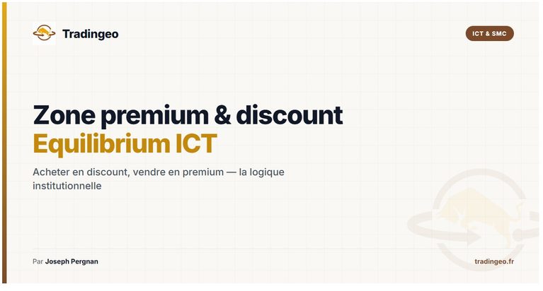 zone premium et discount trading ICT equilibrium et confluence order block — Tradingeo