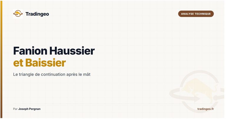 Fanion haussier et fanion baissier trading — figure de continuation chartiste — Tradingeo