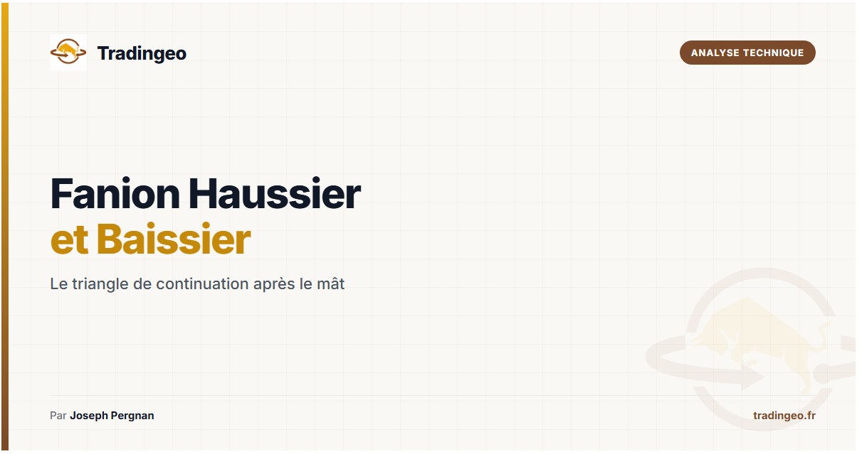 Fanion haussier et fanion baissier trading — figure de continuation chartiste — Tradingeo