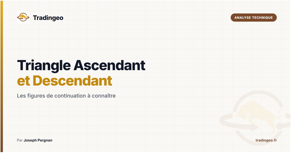 Triangle ascendant et triangle descendant trading — figure de continuation chartiste — Tradingeo
