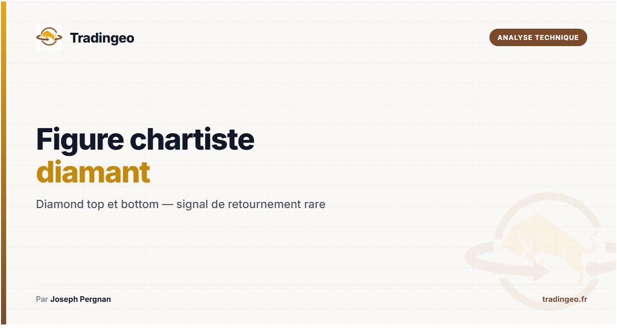 Figure chartiste diamant trading — diamond top baissier et diamond bottom haussier — Tradingeo