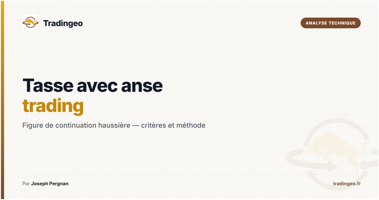 Tasse avec anse trading — figure chartiste de continuation haussière — Tradingeo